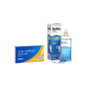 Air Optix Night & Day Aqua (6 linser) + ReNu MultiPlus 360 ml med etui