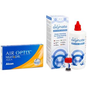 Air Optix Night & Day Aqua (6 linser) + Oxynate Peroxide 380 ml med etui