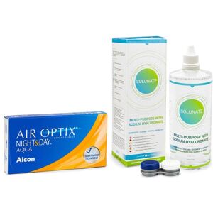 Air Optix Night & Day Aqua (6 linser) + Solunate Multi-Purpose 400 ml med etui