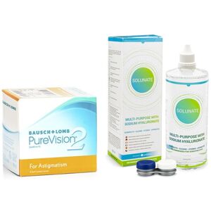 PureVision 2 for Astigmatism (6 linser) + Solunate Multi-Purpose 400 ml med etui