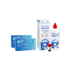 Lenjoy kontaktlinser Lenjoy Bi-weekly Aqua+ (12 linser) + Oxynate Peroxide 380 ml med etui