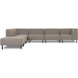 sofa.dk Paris   Chaiselongsofa (seks moduler) Latte