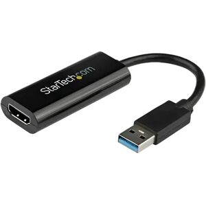 Startech .com Usb 3.0 To Hdmi Adapter, 1080p (1920x1200), Slim/compact Usb To Hdmi Display Adapter Converter For Monitor, Usb Type-a External Video & Graphics Card, Black, Windows Only 9 Pin Usb Type A Han 19 Pin Hdmi Type A Hun Sort