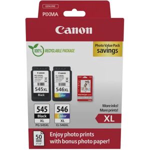 Canon Ink Photo Value Pack Pg-545xl/cl-546xl + 10x15cm Photo 50-sheet