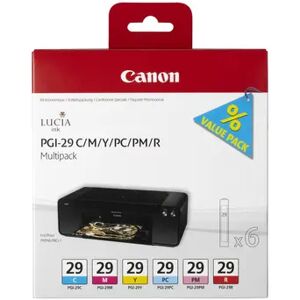 Canon Blæk Multipak Pgi-29 (cmy/pc/pm/r)