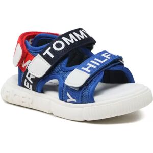 Tommy Hilfiger Logo Velcro Sandal T3C2-32910-1590 ROYAL/BLUE/RED 32