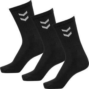 Hummel 3 pack basisstrømper sort 022030-2001 BLACK 46-48