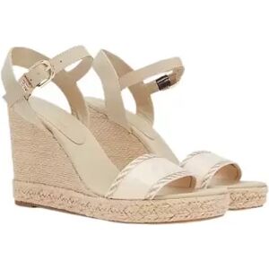 Tommy Hilfiger LOGO STRAP HIGH WEDGE SANDALS FW0FW07088 SANDALWOOD 38