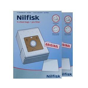 2 PAKKER NILFISK Coupé, GO 60/66 støvsugerposer (2 x 5 poser) 78602600