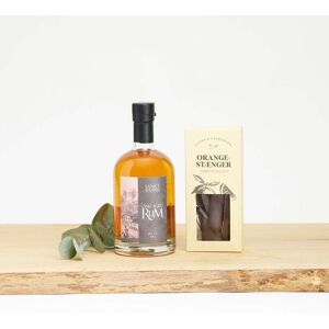 Interflora Sankt Thomas, Carribean Rum - Oak Aged og orangestænger i mørk chokolade