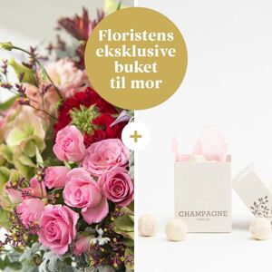 Interflora Floristens eksklusive buket til mor med champagnetrøfler