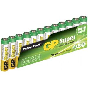 GP Super Alkaline AAA-battery, 24A/LR03, 12-pc