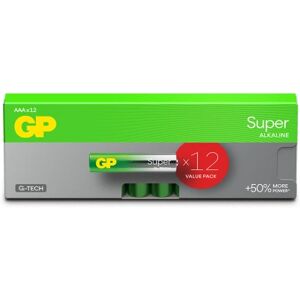 GP Super Alkaline AAA-battery, 24A/LR03, 12-pc