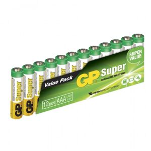 GP Super Alkaline AAA-battery, 24A/LR03, 12-pc