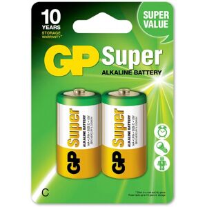 GP Super Alkaline C-battery, 14A/LR14, 2-pc