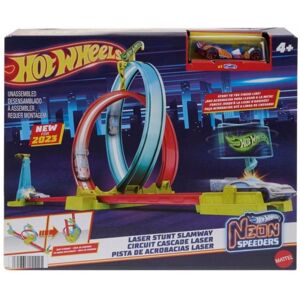 Mattel Hot Wheels Action Neon Laser Stunt Slamway