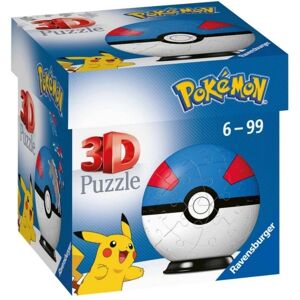 Ravensburger 3D Pokémon Pokeball Blå 55 Brikker