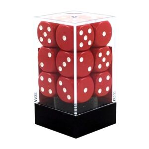 Chessex Dice Set D6 Opaque Red/White 16 mm