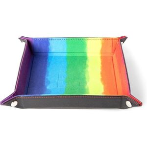 FanRoll Dice Tray Velvet - Watercolor Rainbow