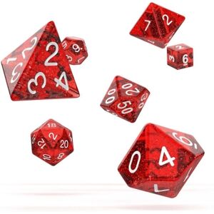 Oakie Doakie Dice RPG Set Speckled - Red 7 pack