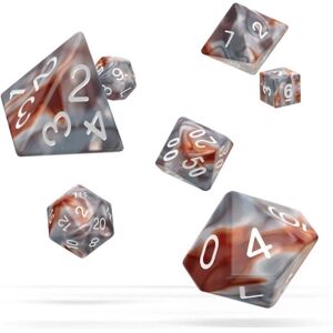 Oakie Doakie Dice RPG Set Gemidice - Silver-Rust 7 pack