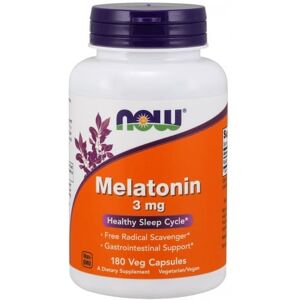 NOW Foods Melatonin, 3 Mg - 180 Kapsler