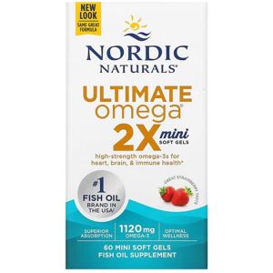 Nordic Naturals Ultimate Omega 2X Mini, 1120 mg Jordbær - 60 mini softgels Nordic Naturals Ultimate Omega 2X Mini, 1120 mg Jordbær - 60 mini softgels