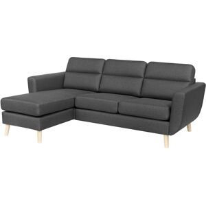 My Home Georgia Sofa M. Chaiselong, Antracit, Vendbar 86 Cm 220 Cm