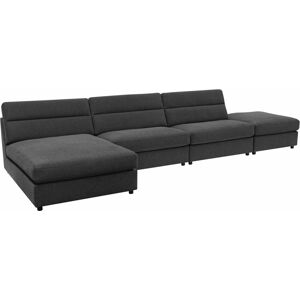 My Home More Sofa M. Chaiselong Og Puf, Antracit 87 Cm 406 Cm