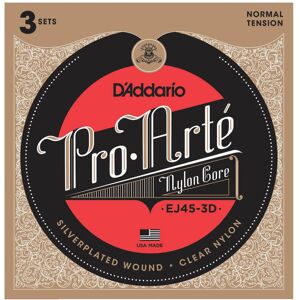 D'Addario EJ45-3D spansk guitar-strenge, normal tension (3 sæt)