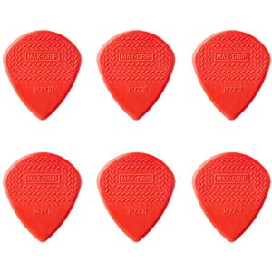 Dunlop Nylon Max Grip Jazz III Red plektre (6 stk.)