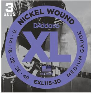 D'Addario EXL115-3D el-guitar-strenge, 011-049 (3 sæt)