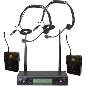 Karsect KRU-482 KLT7U-HT1C trådløs 2 x headset-mikrofon B-STOCK