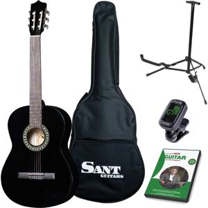 Sant Guitars Sant CL-50L-BK spansk venstrehånds-guitar sort, pakkeløsning