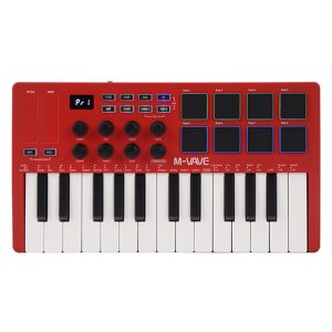 M-Vave SMK-25 bluetooth midi-keyboard rød