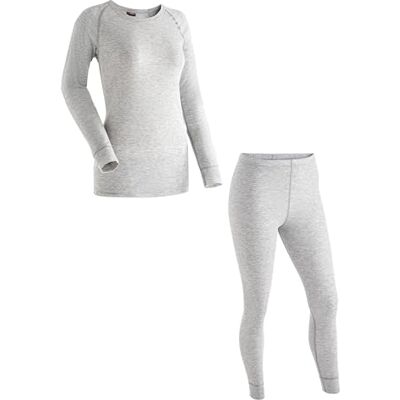 maier sports Lena Women's Ski Underwear Set, Functional Underwear, Silver Melange, XL maier sports Lena Women's Ski Underwear Set, Functional Underwear, Silver Melange, XL