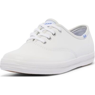 Keds Women's Champion Leather Low-Top Sneakers, White (Wolf Grey/Star Coastal Blue) UK 2.5M (EU 35M) Keds Women's Champion Leather Low-Top Sneakers, White (Wolf Grey/Star Coastal Blue) UK 2.5M (EU 35M)