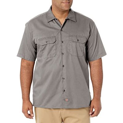 Dickies Men's Work Shirt Casual Shirt Short Sleeves (Work Shirt Short Sleeved) Grey (Silver Grey Sv), size: l Dickies Men's Work Shirt Casual Shirt Short Sleeves (Work Shirt Short Sleeved) Grey (Silver Grey Sv), size: l
