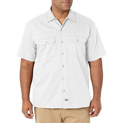 Dickies Men's Work Shirt Casual Shirt Short Sleeves (Work Shirt Short Sleeved) White (White Wh), size: xxl Dickies Men's Work Shirt Casual Shirt Short Sleeves (Work Shirt Short Sleeved) White (White Wh), size: xxl
