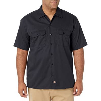 Dickies Men's Work Shirt Casual Shirt Short Sleeves (Work Shirt Short Sleeved) Black (Black Bk), size: xxl Dickies Men's Work Shirt Casual Shirt Short Sleeves (Work Shirt Short Sleeved) Black (Black Bk), size: xxl