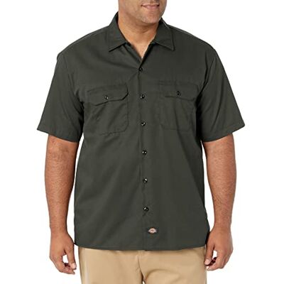 Dickies Men's's Work Shirt Short Sleeved Workwear, Olive Green, Medium Dickies Men's's Work Shirt Short Sleeved Workwear, Olive Green, Medium