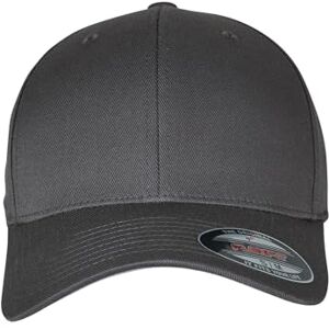 Flexfit Unisex Wooly Combed Baseball Cap, XS/S, Dark Grey Flexfit Unisex Wooly Combed Baseball Cap, XS/S, Dark Grey