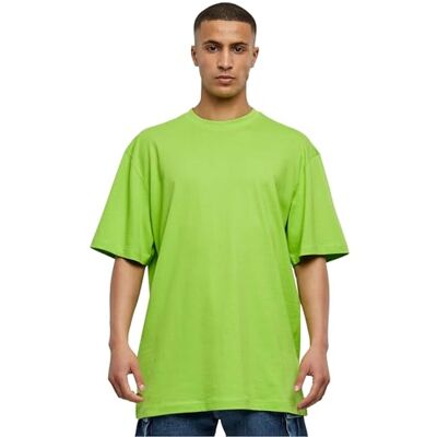Urban Classics Men's Contrast Tall Tee, Oversize T-Shirt with Contrast Stitching, Loose Fit Cotton, Streetwear Basic for Everyday & Leisure, Lime green, 3XL Urban Classics Men's Contrast Tall Tee, Oversize T-Shirt with Contrast Stitching, Loose Fit Cotton, Streetwear Basic for Everyday & Leisure, Lime green, 3XL