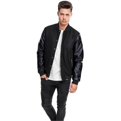 Urban Classics Urban Classic Men Jackets/College Jacket Oldschool College black XXL Urban Classics Urban Classic Men Jackets/College Jacket Oldschool College black XXL