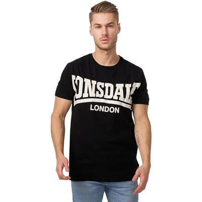 Lonsdale Men's York T-Shirt Black, Large Lonsdale Men's York T-Shirt Black, Large
