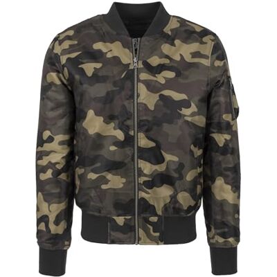 Urban Classics Urban Classic Men's Camo Basic Bomber Jacket, Multicolour (Wood, Small Urban Classics Urban Classic Men's Camo Basic Bomber Jacket, Multicolour (Wood, Small