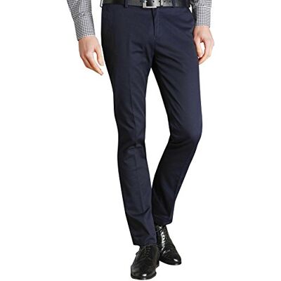 Merc of London Men's WINSTON 30L Chino Trousers Blue (Navy), W28/L30 Merc of London Men's WINSTON 30L Chino Trousers Blue (Navy), W28/L30