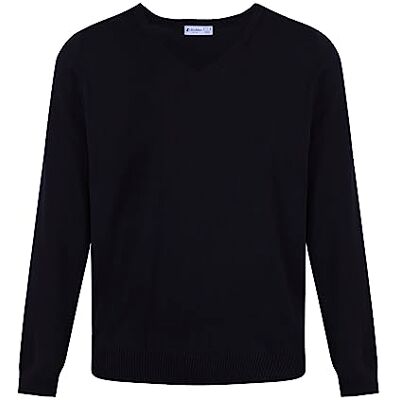 Trutex Boy's 100% Cotton V Neck Jumper, Blue (Navy), 12 Years (Manufacturer Size: X-Small) Trutex Boy's 100% Cotton V Neck Jumper, Blue (Navy), 12 Years (Manufacturer Size: X-Small)