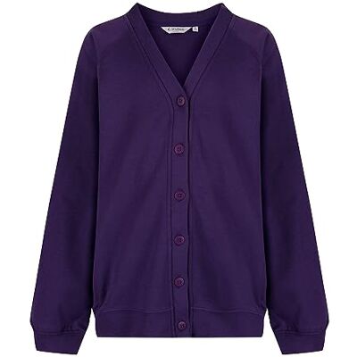 Trutex Unisex Sweat Cardigan, Purple, 7-8 Years (Manufacturer Size: 23-25" Chest) Trutex Unisex Sweat Cardigan, Purple, 7-8 Years (Manufacturer Size: 23-25" Chest)