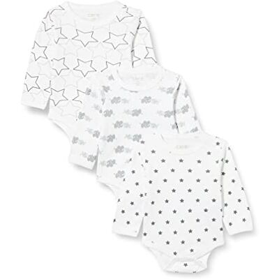 Care Baby Bodysuit, Long-Sleeved, 100% Cotton (Pack of 3) Care Baby Bodysuit, Long-Sleeved, 100% Cotton (Pack of 3)